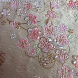 金蘭生地の和柄梅の花淡いピンク　ぺたんこポーチ　７　 3枚目の画像