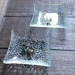 こと　豆皿　小さい皿　昭和レトロガラス　アンティーク　型ガラス　もったいないをカタチに　思い出と一緒に 8枚目の画像