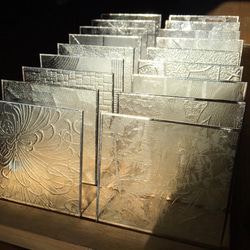 ダイヤ　コースター　　昭和レトロガラス　アンティーク　型ガラス　もったいないをカタチに　 8枚目の画像
