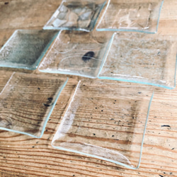 オーダー　小皿　7種　　昭和レトロガラス　アンティーク　型ガラス　もったいないをカタチに　思い出と一緒に 3枚目の画像