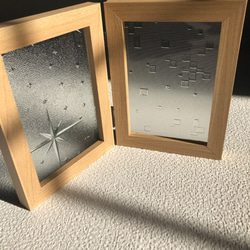 『銀河』と『こと』　フレーム　昭和レトロガラス　アンティーク　もったいないをカタチに　 2枚目の画像