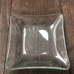 みどり　　豆皿　小さい皿　昭和レトロガラス　アンティーク　型ガラス　もったいないをカタチに　思い出と一緒に 7枚目の画像