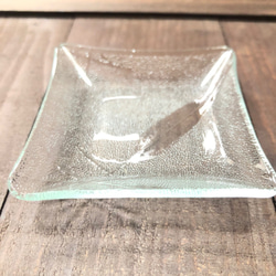 ささ　　豆皿　小さい皿　昭和レトロガラス　アンティーク　型ガラス　もったいないをカタチに　思い出と一緒に 5枚目の画像