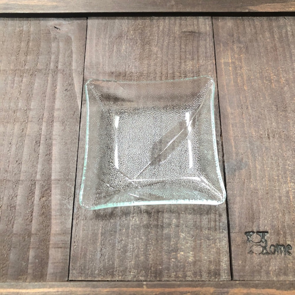 ささ　　豆皿　小さい皿　昭和レトロガラス　アンティーク　型ガラス　もったいないをカタチに　思い出と一緒に 7枚目の画像