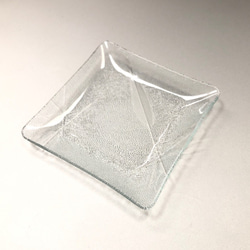 ささ　　小皿　　昭和レトロガラス　アンティーク　型ガラス　もったいないをカタチに　思い出と一緒に 3枚目の画像