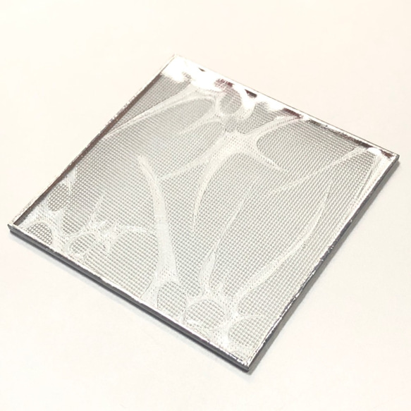 浮き草　コースター　　昭和レトロガラス　アンティーク　型ガラス　もったいないをカタチに　 4枚目の画像