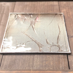 浮き草　コースター　　昭和レトロガラス　アンティーク　型ガラス　もったいないをカタチに　 5枚目の画像