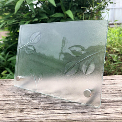 【受注作成】レート　2mm  みどり　型板ガラス　昭和ガラス　レトロガラス　アンティーク　もったいないをカタチに 2枚目の画像