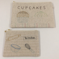 ゆみすけ様専用ランチバッグ ❷カップケーキ 刺し子 刺繍 5枚目の画像