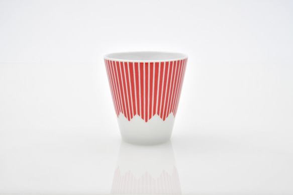 富士山モチーフ　カップ（Ｈ） 赤 2枚目の画像