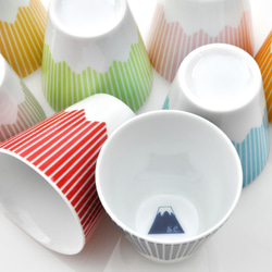 富士山モチーフ　カップ（Ｈ） 赤 1枚目の画像