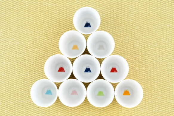 富士山モチーフ　カップ（Ｈ） 赤 4枚目の画像