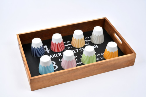 富士山モチーフ　カップ（Ｈ） 赤 6枚目の画像