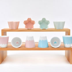 富士山モチーフ　カップ（Ｈ） 赤 8枚目の画像