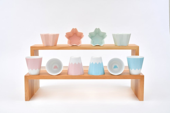 富士山モチーフ　カップ（Ｈ） 赤 8枚目の画像