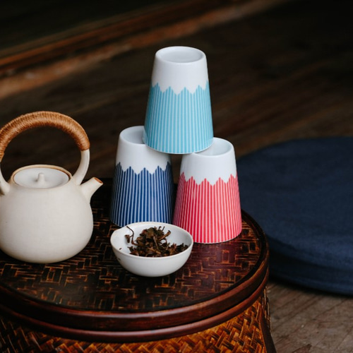 富士山モチーフ カップ（HL） 水色 グラス SWEETS CRAFT 通販 