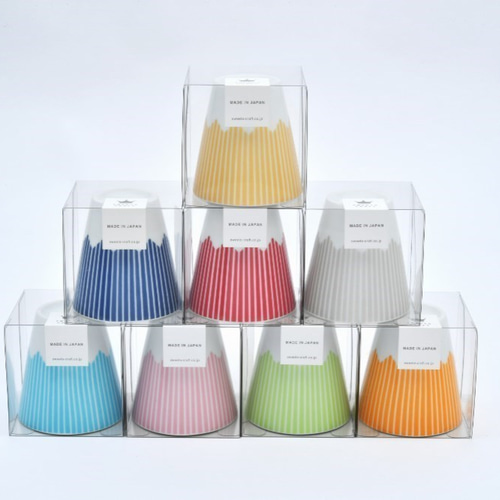 富士山のカップ富士山 富士山カップ（H）8色 ＆ 富士山カップ（HL）8色 セット グラス