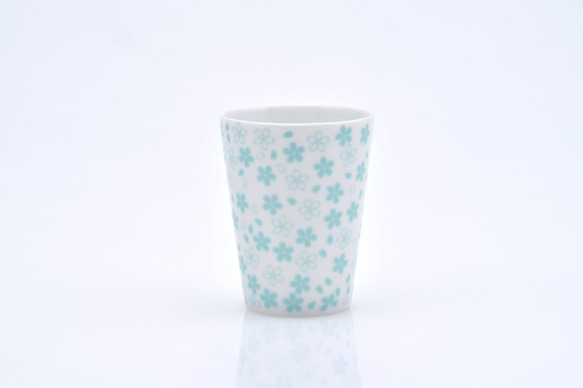 櫻花圖案杯 (HL) 淡藍色 第2張的照片