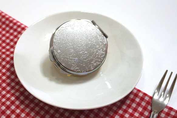 熱呼呼鬆餅配糖漿隨身鏡 | 仿真食物黏土裝飾鏡子 接單製作 第4張的照片