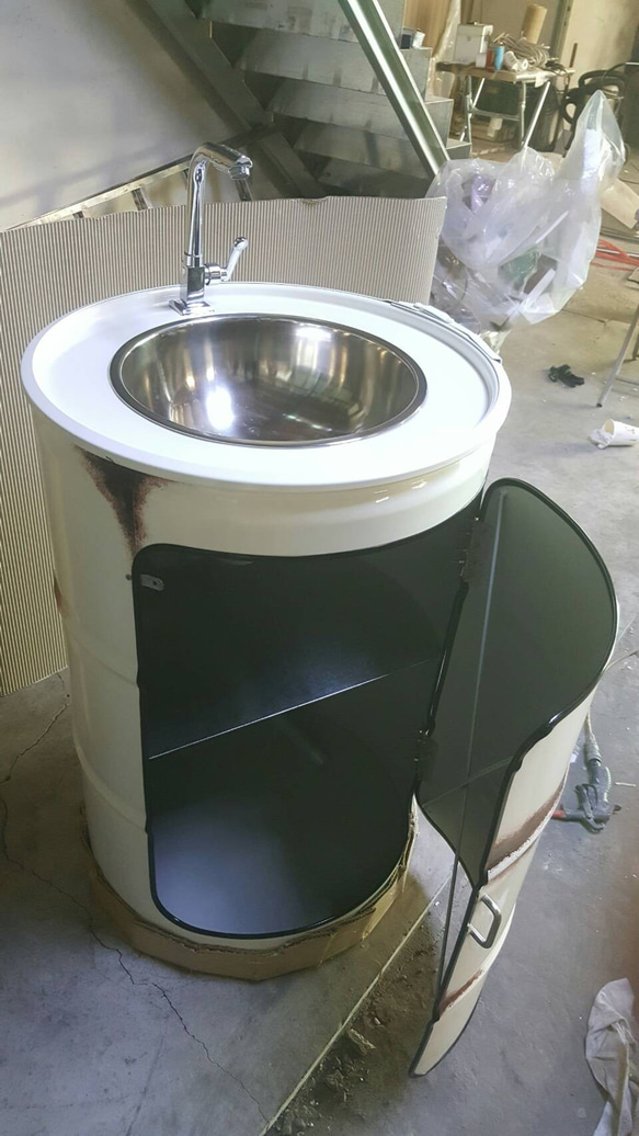 工業風_置物櫃+油桶洗手台*客製化顏色烤漆* 第6張的照片