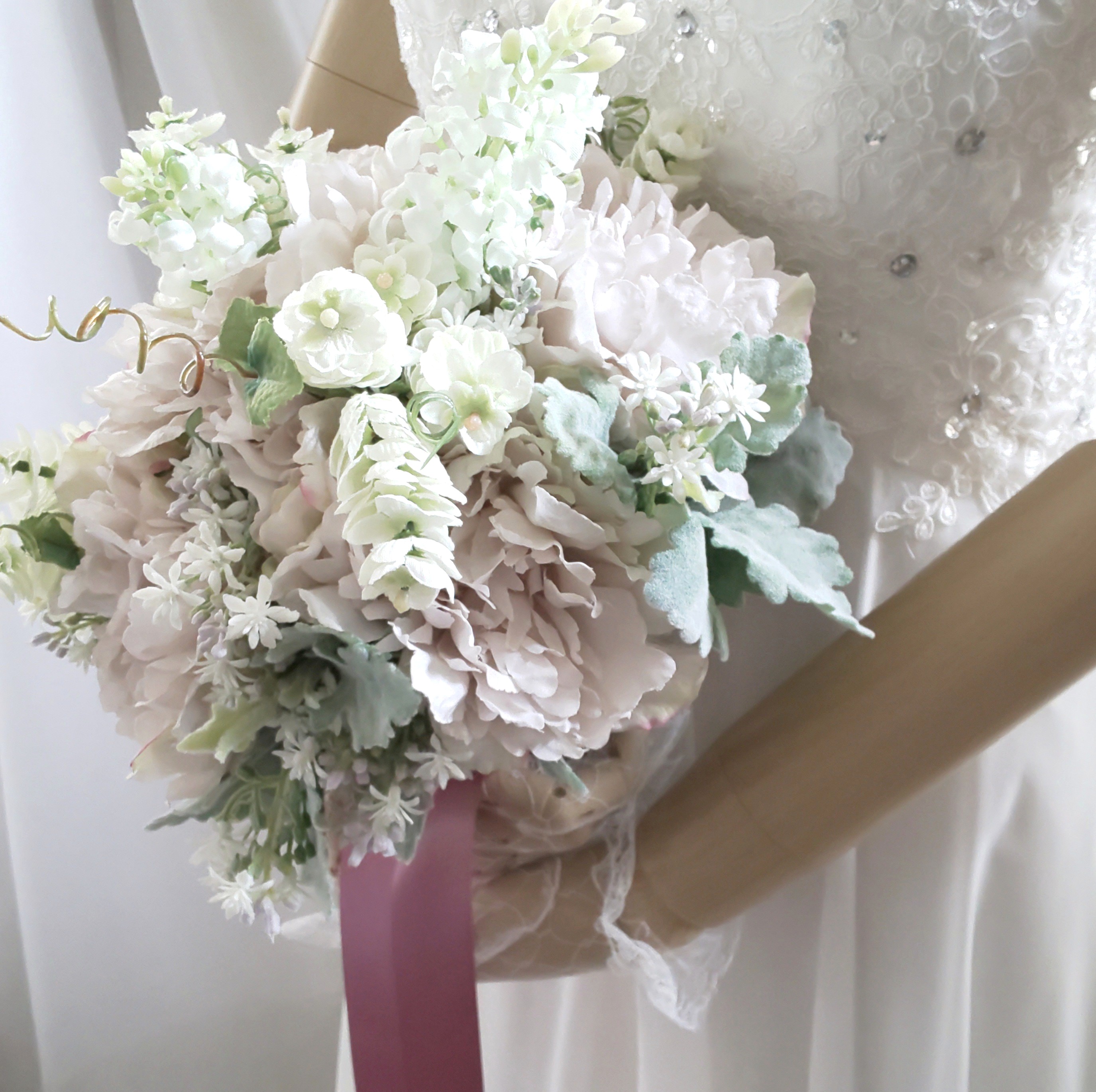 アーティフィシャルフラワーブーケ クラッチブーケ 結婚式