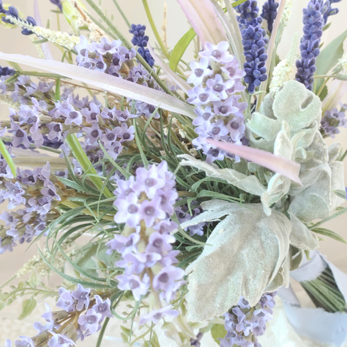 ブルーラベンダーブーケ&ブートニア 挙式 前撮り ウェディングクラッチ