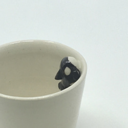 工房彩陶「鯨小物入れ」（くじら クジラ 白 ホワイト 香炉 陶器 BOX