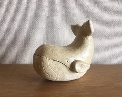 極美品】廃盤レア KARE クジラ deco box 陶器 入れ物 置物