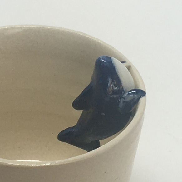 ふちサメ　フリーカップ（そば猪口）（父の日　プレゼント） 1枚目の画像