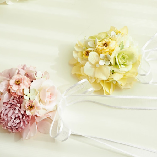 リストレット ピンク・ホワイト 結婚式☆ブライズメイド☆受付の リストレット ピンク・ホワイト 結婚式☆ブライズメイド☆受付の