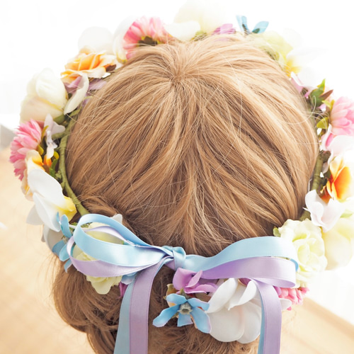 花かんむり・オーダーメイド（レインボー）ハンドメイド