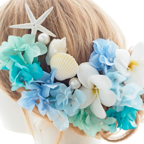 プルメリアセット ヘッドパーツ 髪飾り ウェディング 前撮り マーメイド