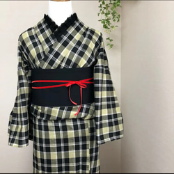 【SALE】洋服みたいな単衣着物　仕立て上がり着物 1枚目の画像