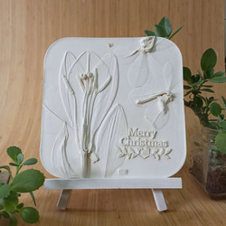 【聖誕禮盒】植物浮雕-百合 /交換禮物.擴香石.牆壁裝飾.擺飾 第4張的照片