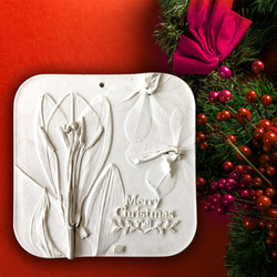 【聖誕禮盒】植物浮雕-百合 /交換禮物.擴香石.牆壁裝飾.擺飾 第9張的照片