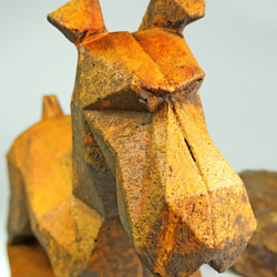 雪瑞納犬-鐵銹效果 攝影道具 Schnauzer 書檔 藝術品 擺件 第4張的照片