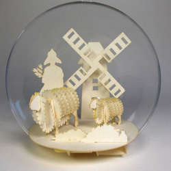 [風景ボール - フランキーの日] .LIGHTコンテキストランプサンプルクリア羊の恋人の誕生日プレゼントの結婚式のお土産... 1枚目の画像