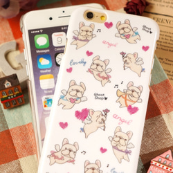 iPhone6 / 6s 手機殼-法國鬥牛犬小天使(白) 第1張的照片