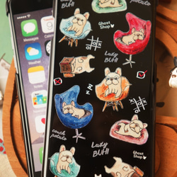 iPhone6 / 6s 手機殼-法國鬥牛犬懶骨頭(黑) 第1張的照片