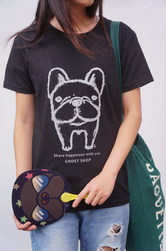 【 Hello福寶 】-法國鬥牛犬T-shirt- 黑 第2張的照片