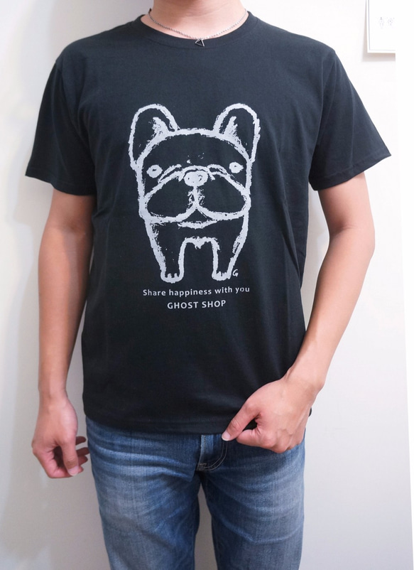 【 Hello福寶 】-法國鬥牛犬T-shirt- 黑 第5張的照片