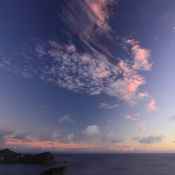 【額装写真】パープルピンクの夕暮れ＜世界遺産 小笠原諸島＞ 1枚目の画像