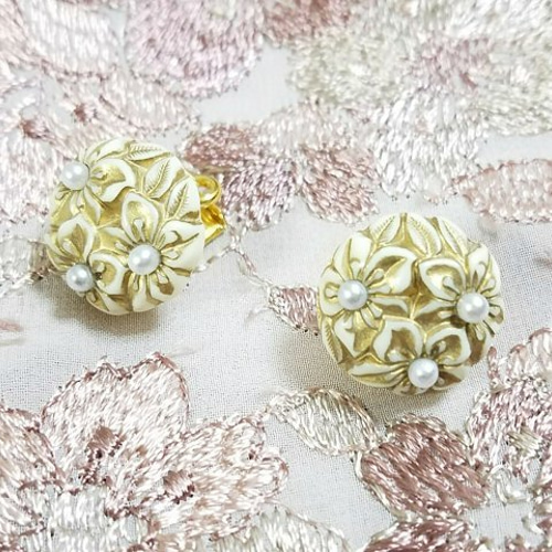 羽織紐/ショールクリップコネクター ivoryflowers 和装小物（帯