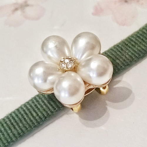 真珠の帯留め （MIKIMOTO - ミキモト K14YG アコヤ 真珠/パール 帯留め  