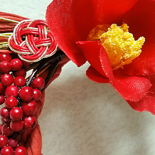 ミニしめ縄リース 赤 しめ縄・しめ飾り 和兎庵(watoan) 通販 3198629