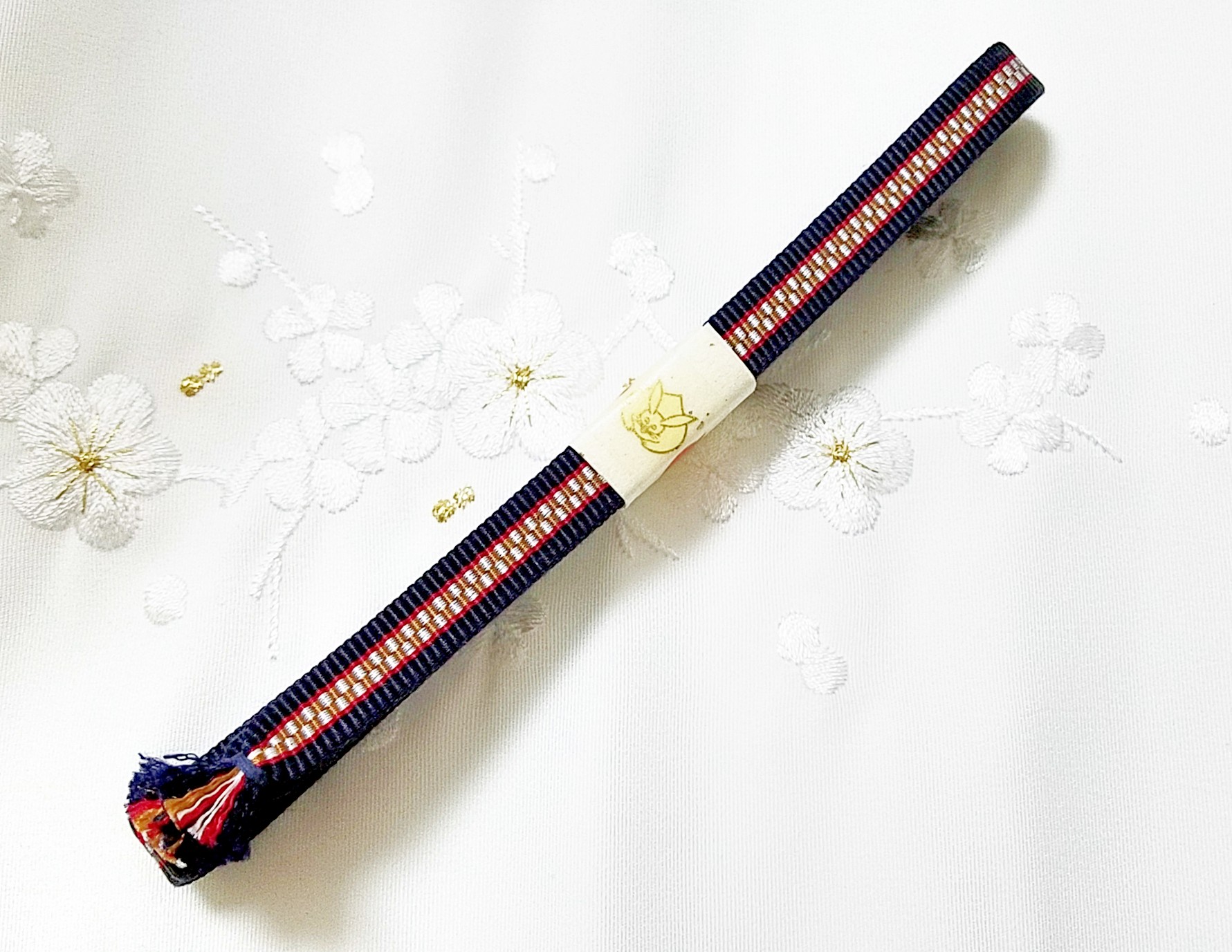 三分紐帯締め 加賀錦袋織真田紐 紺 帯留め 和兎庵(watoan) 通販
