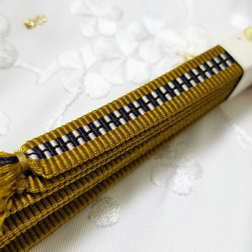 専用　さく研究所　長襦袢、豆腐小僧帯、帯留、真田紐 刺繍八寸ひとえ帯（ハーブスワッグ・シルエット） | ＃さく研究所