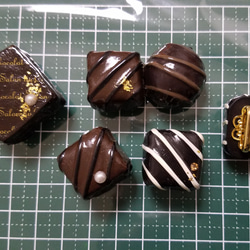 帯留め　chocolate ダブルボンボン 4枚目の画像