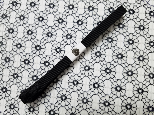 三分紐帯締め 加賀錦袋織真田紐 黒 帯留め 和兎庵(watoan) 通販
