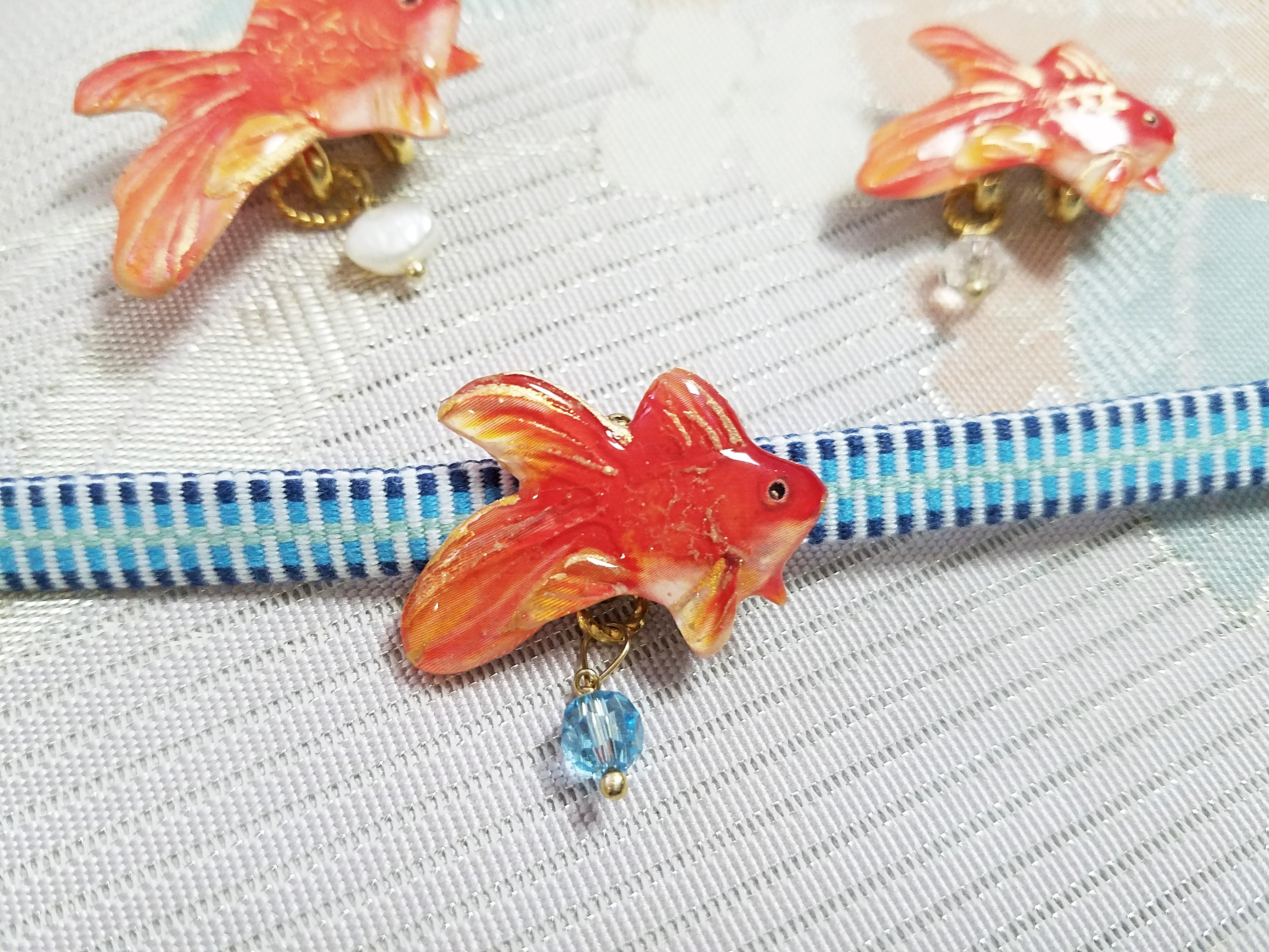 ヴァンテージ  帯留め   金魚 ヴァンテージ 帯留め 金魚